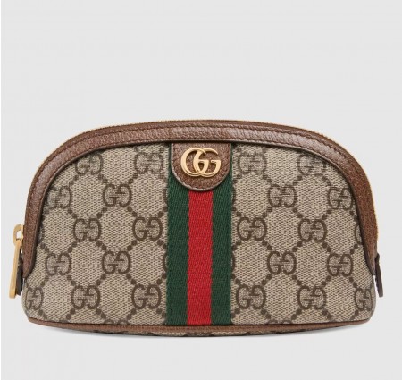 Gucci Ophidia GG Medium Cosmetic Case in Beige Supreme Canvas