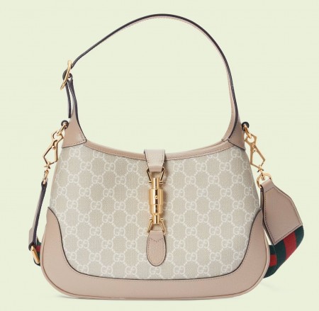 Gucci Jackie 1961 Small Bag in White GG Supreme Canvas