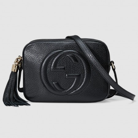 Gucci Soho Disco Bag in Black Grained Leather
