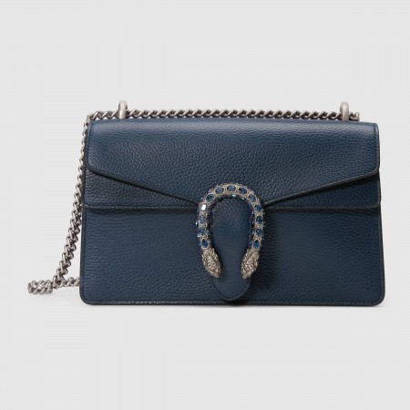 Gucci Dionysus Small Shoulder Bag in Blue Calfskin