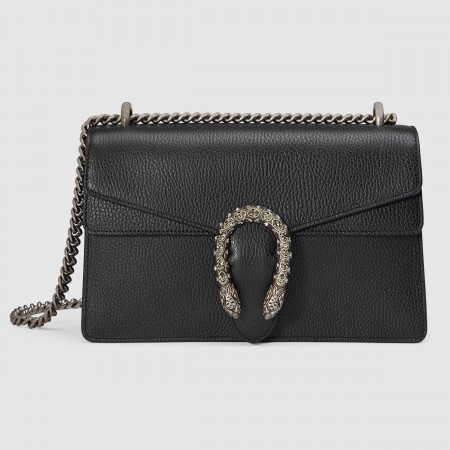 Gucci Dionysus Small Shoulder Bag in Black Calfskin