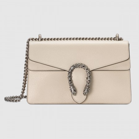 Gucci Dionysus Small Shoulder Bag in White Calfskin