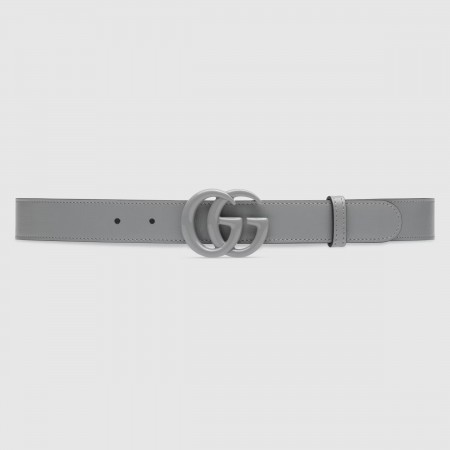 Gucci GG Marmont Grey Belt 30MM with Grey Double G Buckle