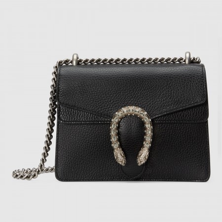 Gucci Dionysus Mini Shoulder Bag in Black Leather