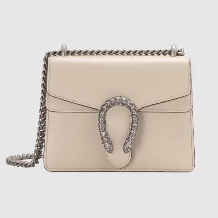 Gucci Dionysus Mini Shoulder Bag in White Leather