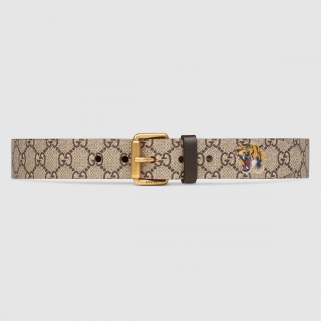 Gucci GG Supreme Tiger Print 38MM Belt with Square Buckle
