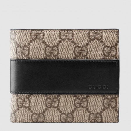 Gucci Eden Bi-fold Wallet In Beige GG Supreme Canvas
