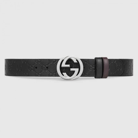 Gucci Signature Leather Reversible Belt 38MM with Interlocking G Buckle