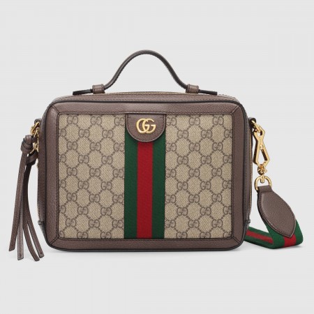 Gucci Ophidia GG Small Handle Bag in Supreme Canvas