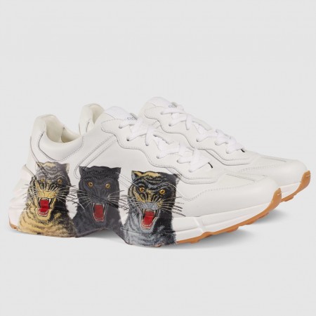 Gucci Men's Rhyton Sneakers with Tigers Print