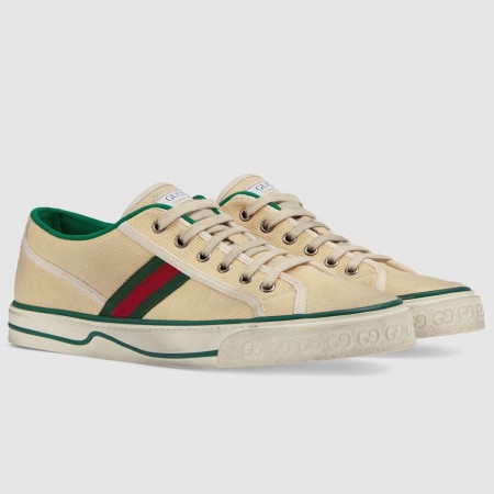 Gucci Men's Tennis 1977 Sneakers in Butter Cotton