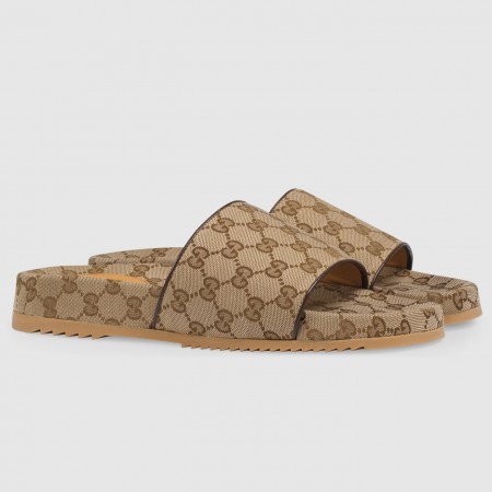 Gucci Men's Slides Sandals in Original GG Canvas