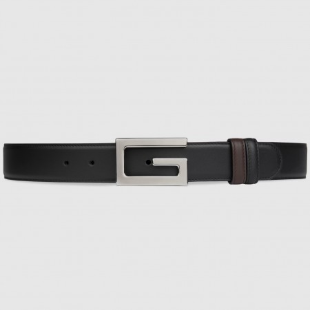Gucci Reversible Belt 35MM in Black/Brown Leather with Square G buckle