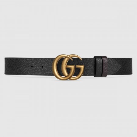 Gucci GG Marmont Reversible Belt 38MM in Black/Brown Leather