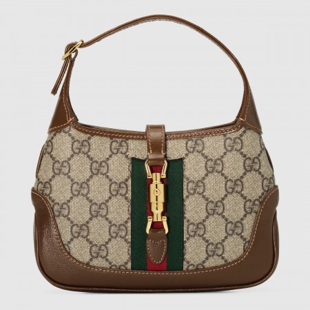 Gucci Jackie 1961 Mini Hobo Bag in Beige GG Supreme Canvas