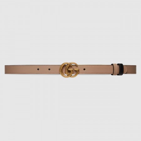 Gucci GG Marmont Reversible Belt 20MM in Pink/Black Leather