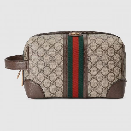 Gucci Savoy Toiletry Case in Beige GG Supreme Canvas
