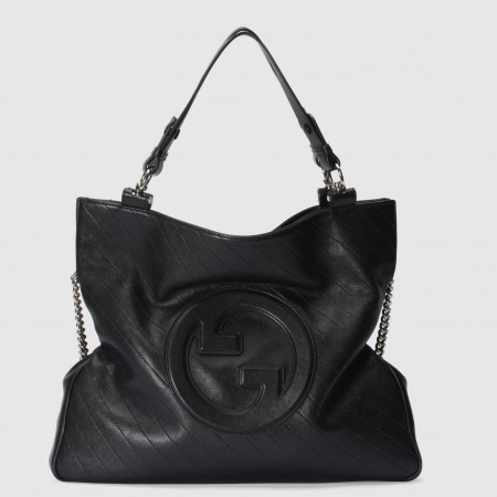 Gucci Blondie Medium Tote Bag in Black Calfskin