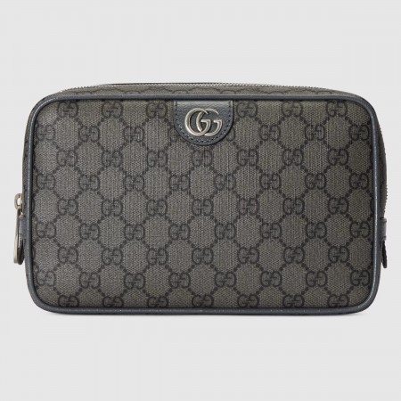 Gucci Savoy Toiletry Case in Grey GG Supreme Canvas