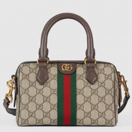 Gucci Ophidia GG Mini Top Handle Bag in Beige GG Canvas