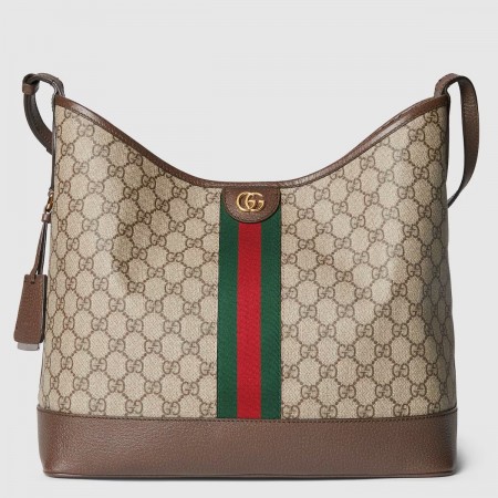 Gucci Ophidia GG Medium Shoulder Bag in Beige GG Canvas