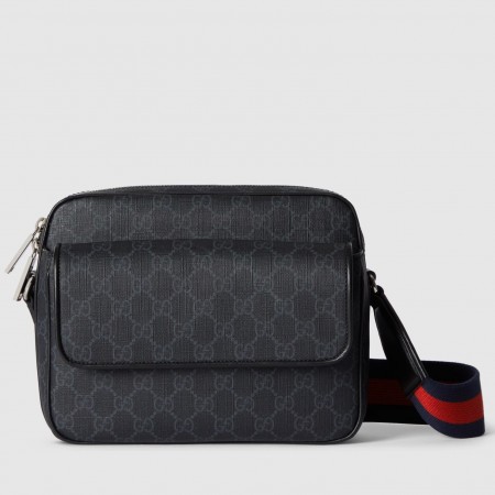 Gucci Small Crossbody Bag in Black GG Supreme Canvas