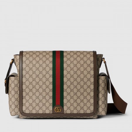 Gucci Large GG Diaper Bag in GG Supreme Canvas