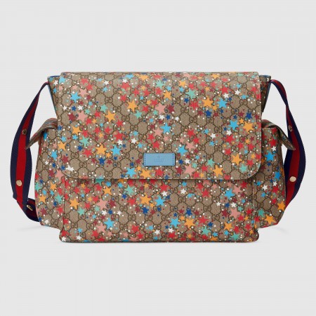 Gucci Plus Diaper Bag in GG Supreme Canvas with Star Print