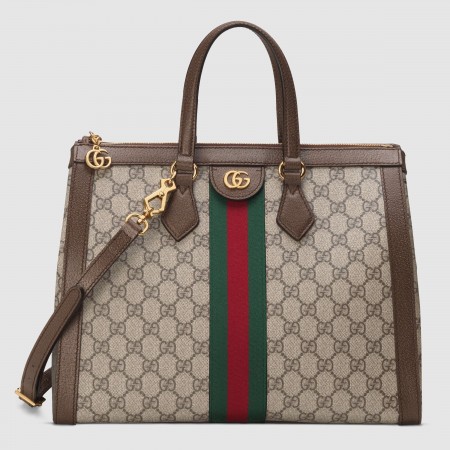 Gucci Ophidia GG Medium Tote Bag in Supreme Canvas