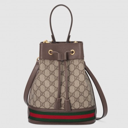Gucci Ophidia GG Small Bucket Bag in Beige Supreme Canvas