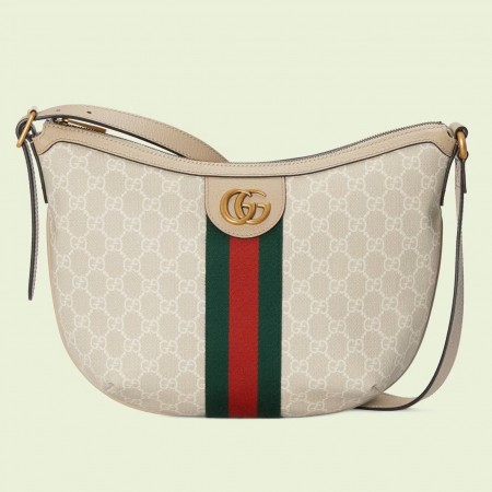 Gucci Ophidia GG Small Crossbody Bag in White Supreme Canvas