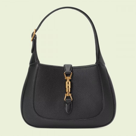 Gucci Jackie 1961 Small Hobo Bag in Black Grained Leather