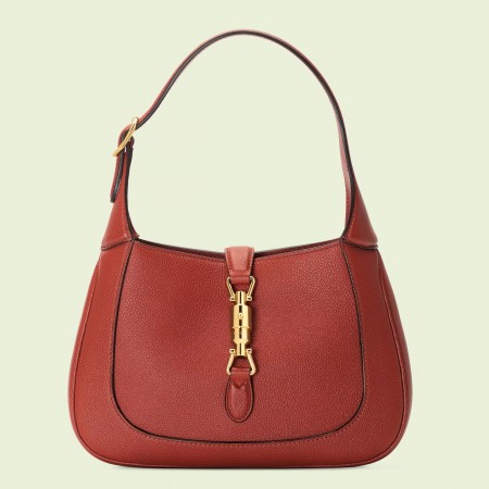 Gucci Jackie 1961 Small Hobo Bag in Red Grained Leather