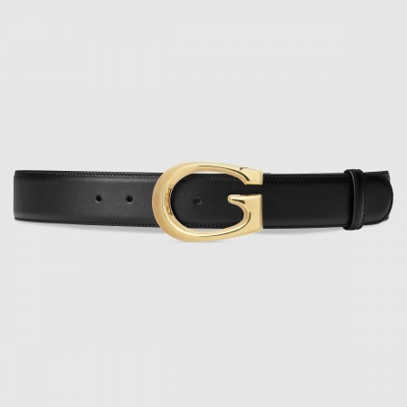 Gucci Black Leather Belt 40MM with G Buckle