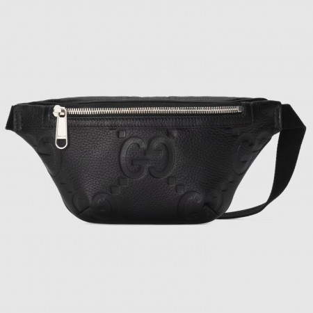Gucci Belt Bag In Black Jumbo GG Leather