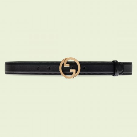 Gucci Blondie Belt 30MM in Black Leather