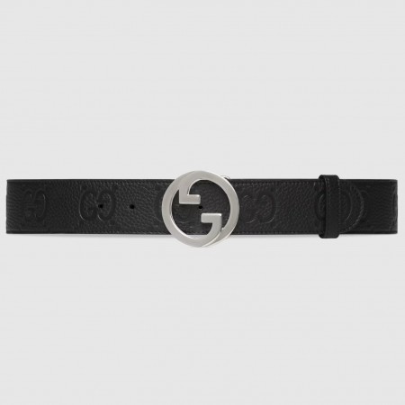 Gucci Blondie Belt 40MM in Black Maxi GG Leather