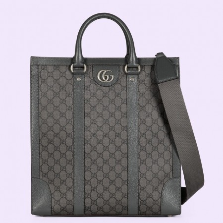 Gucci Ophidia Medium Tote Bag in Grey GG Supreme Canvas
