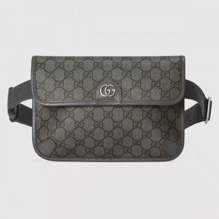 Gucci Ophidia GG Small Belt Bag In Grey GG Supreme Canvas