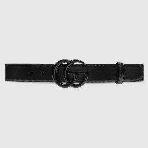 Gucci GG Marmont Black Belt 38MM with Black Double G Buckle