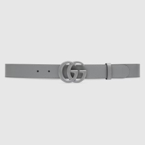 Gucci GG Marmont Grey Belt 30MM with Grey Double G Buckle