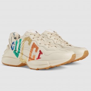 Gucci Women's Rhyton Sneakers with Glitter Gucci