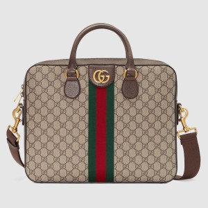 Gucci Ophidia Briefcase in Soft GG Supreme Canvas