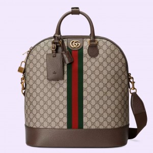 Gucci Savoy Small Bowling Bag in Beige GG Supreme Canvas