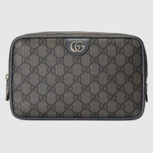 Gucci Savoy Toiletry Case in Grey GG Supreme Canvas