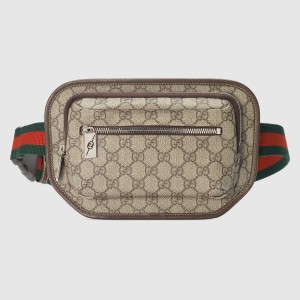 Gucci Men's Blet Bag in Beige GG Supreme Canvas