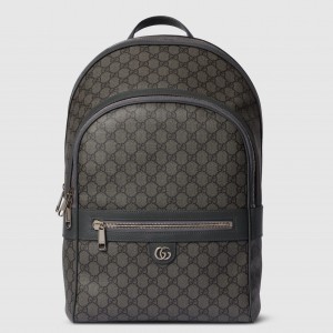 Gucci Ophidia Medium Backpack in Grey GG Supreme Canvas