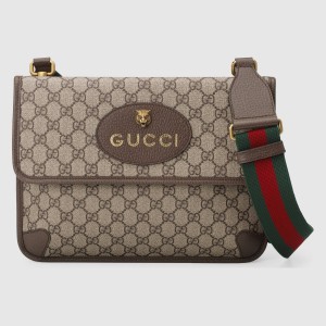 Gucci Neo Vintage Messenger Bag in Beige Supreme Canvas