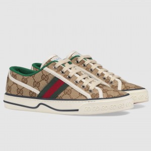 Gucci Women's Tennis 1977 Sneakers In Beige GG Canvas