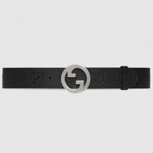 Gucci Blondie Belt 40MM in Black Maxi GG Leather